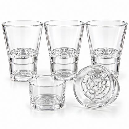 Dry Ice Shot Glasses – Set of 4 – Create a Smoking Drink Effect