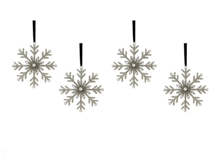 Glittering Snowflake Christmas Ornament