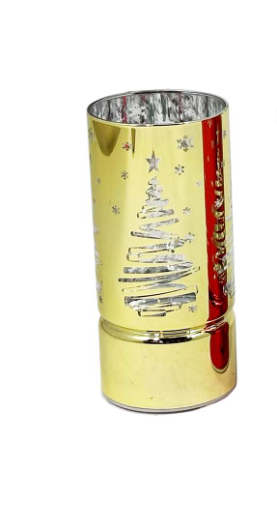 Gold LED Christmas Cylinder
