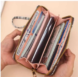 Pink Multi-Colour Wristlet Wallet