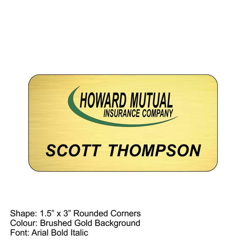 Nametag - Metal Full Colour