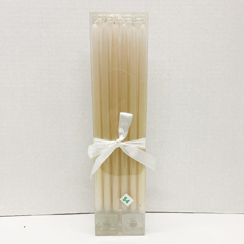 Tall Slim Candles with 2 Holders-White