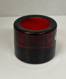 Thick Glass Red Votive Holder