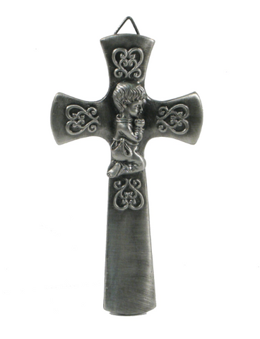 "Praying Boy" Wall Hanging Cross