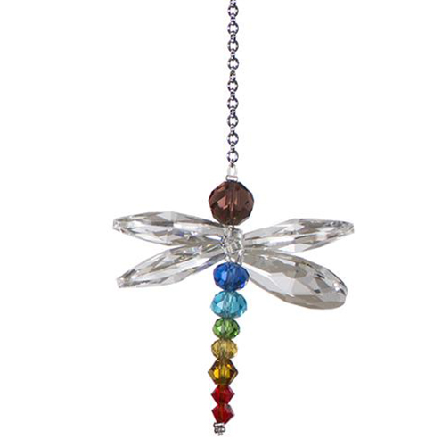 Rainbow Crystal Dragonfly Suncatcher