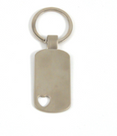 Dogtag Heart Keychain