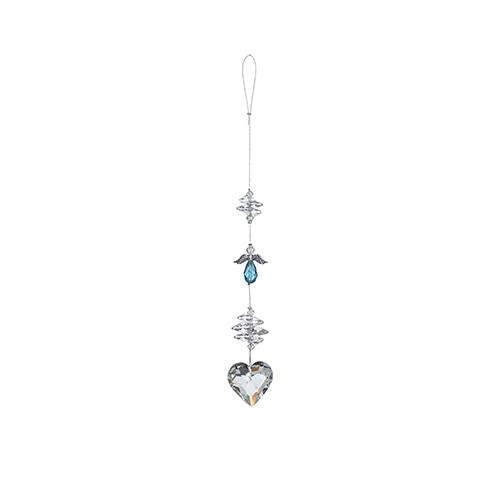Light Blue Crystal Guardian Angel Suncatcher