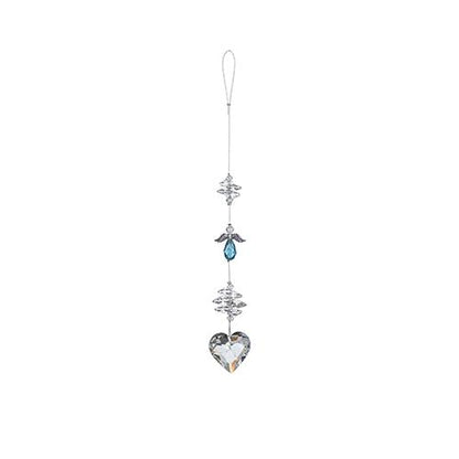 Light Blue Crystal Guardian Angel Suncatcher