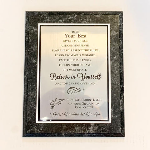 Inspirational "To Be Your Best" Plaque