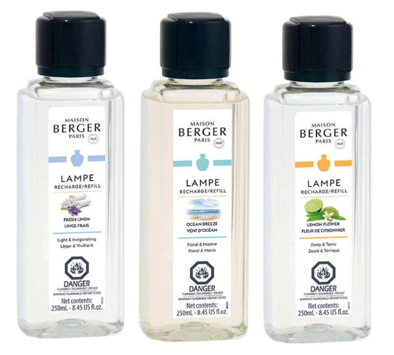 Maison Berger 250ml Trio Pack – Fresh Linen, Ocean Breeze, Lemon Flower
