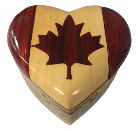 Puzzle Box - Canada Heart