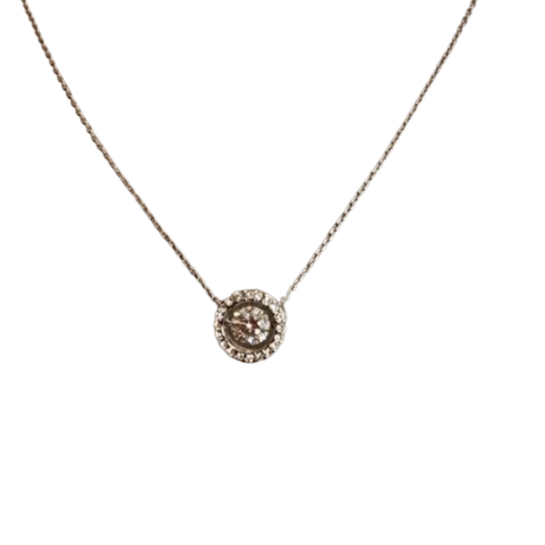 Dancing CZ Circle Necklace