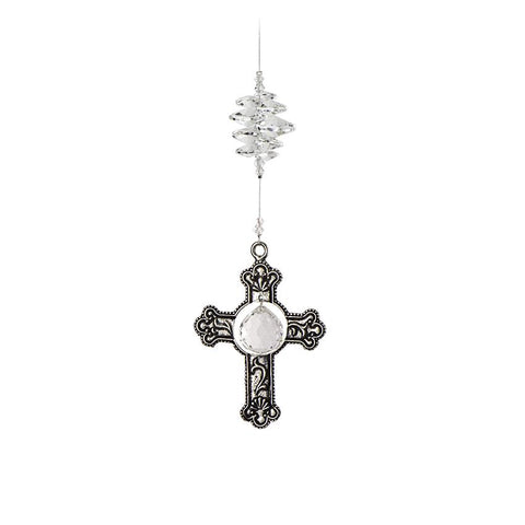 Suncatcher - Pewter Cross