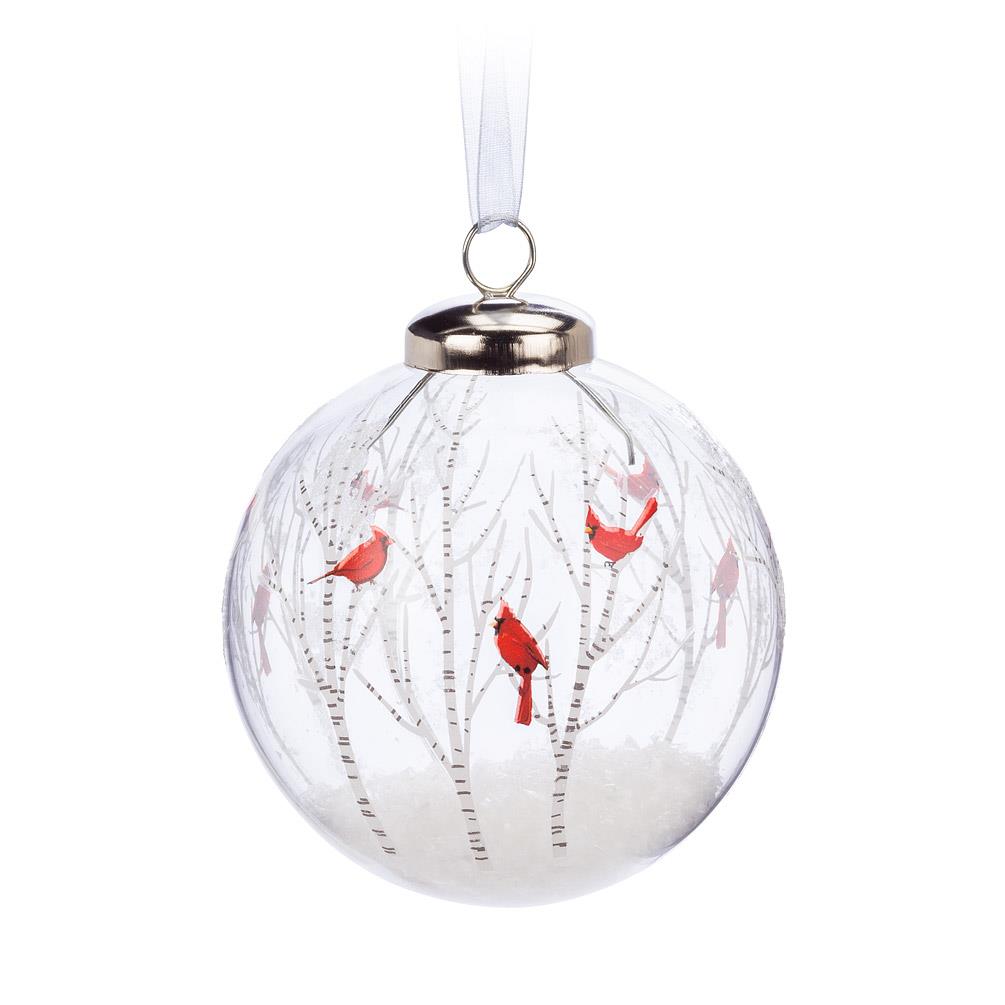Cardinals Glass Ornament