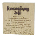 Plaque - Remembering Dad