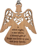 Wooden Angel Silent Night Ornament