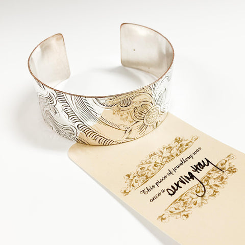 Silver Cuff Bracelet by L Carr Designs