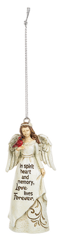 Angel Ornament w Cardinal