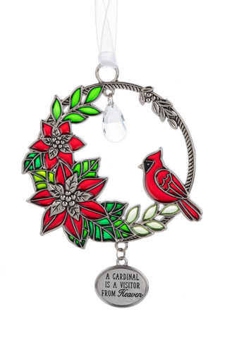 Cardinal Visit Ornament