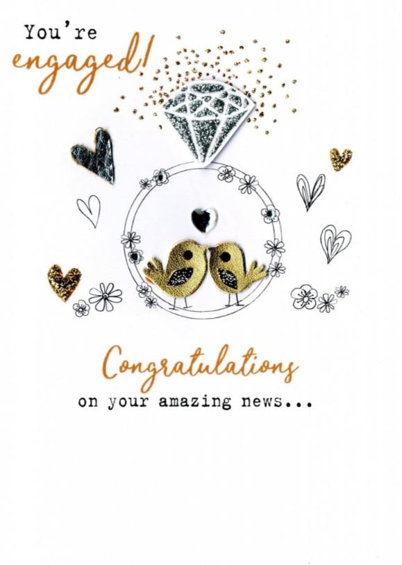 “You’re Engaged!” Congratulations Greeting Card – 5" x 7"