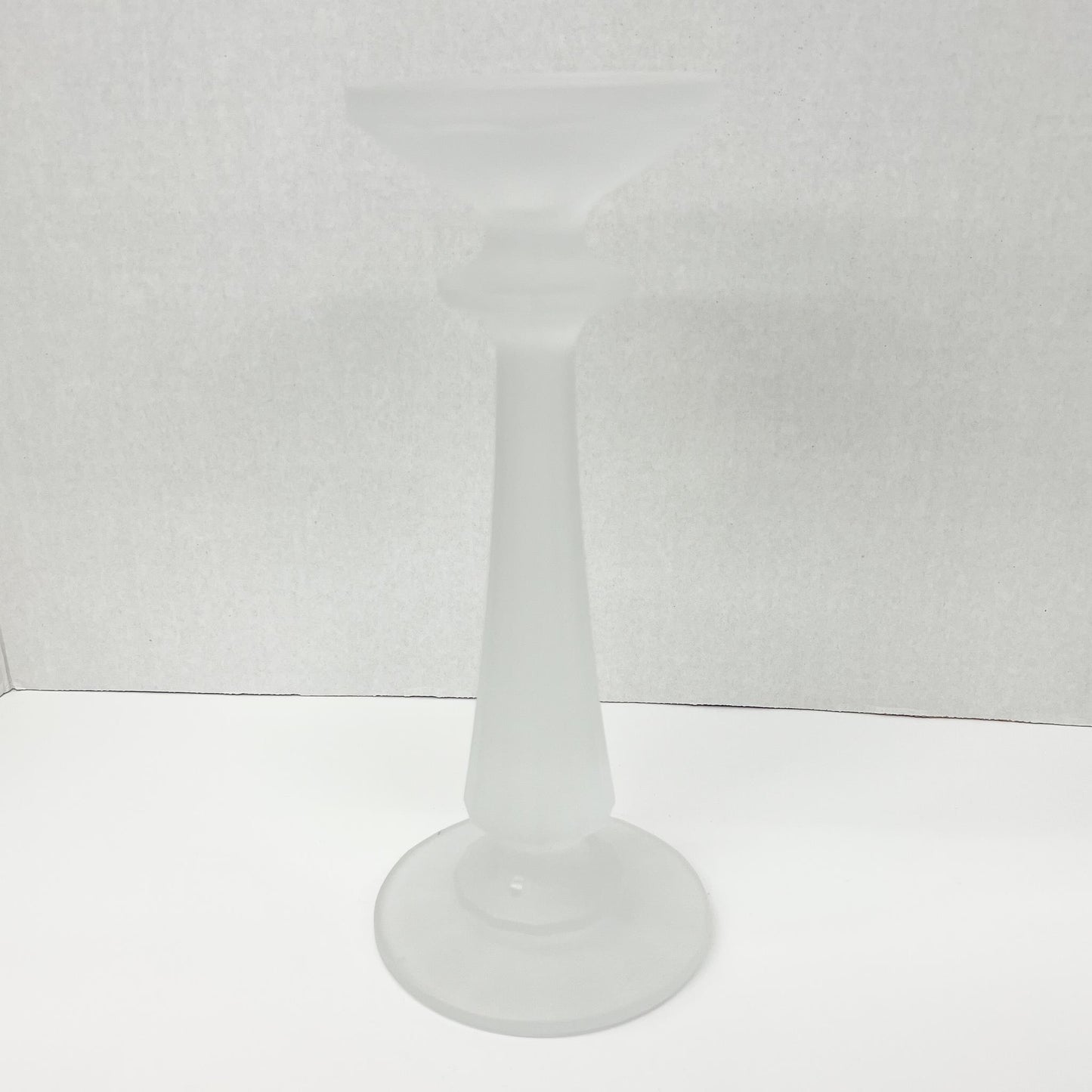 Frosted Pillar Candle Holder
