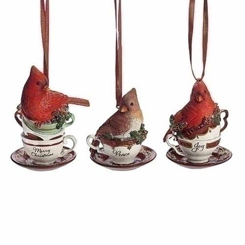 Cardinal Teacup Ornament "Joy"