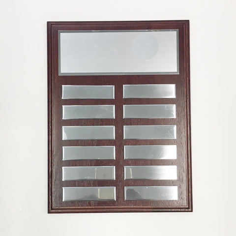 Rosewood Finish Plaque with 12 Years
