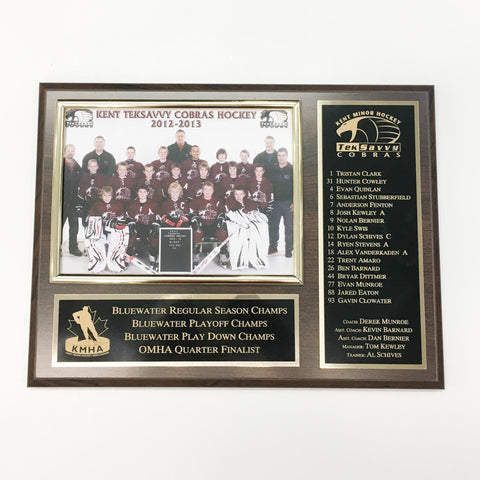 Team Photo Plaque