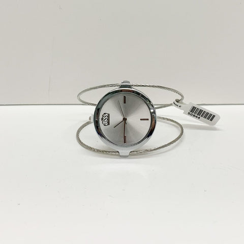 Silver Wire Bangle Watch