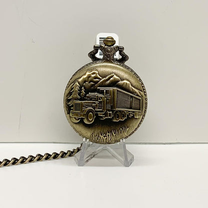 Transport Truck Pocket Watch