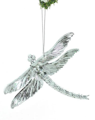 Silver Dragonfly Orn