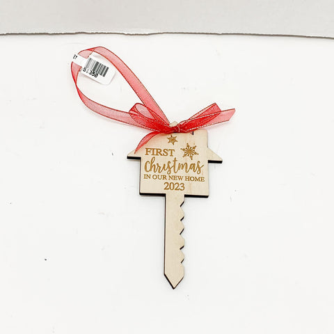 New Home Wooden Key Ornament