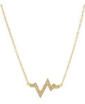 Gold Plated Heartbeat Necklace