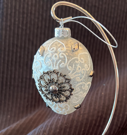 Glass Bejewelled Ornament