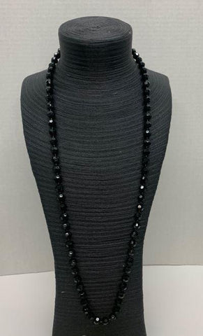 Black Faceted Necklace
