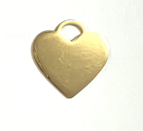 Gold Heart Tag - Engravable