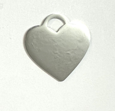 Silver Heart Tag - Engravable