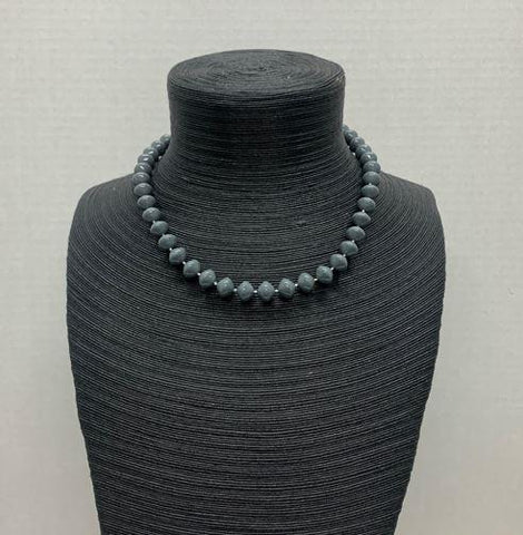 Smoke Grey Bead Necklace