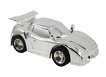 Silver sports car bank