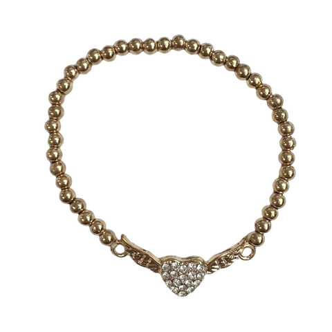 Winged Heart Stretch Bracelet