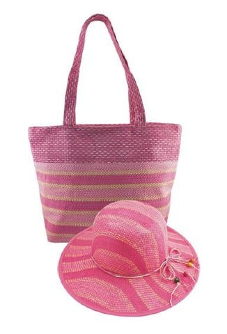 Pink Hat and Bag Set