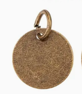 Antique Brass Engraved Tag