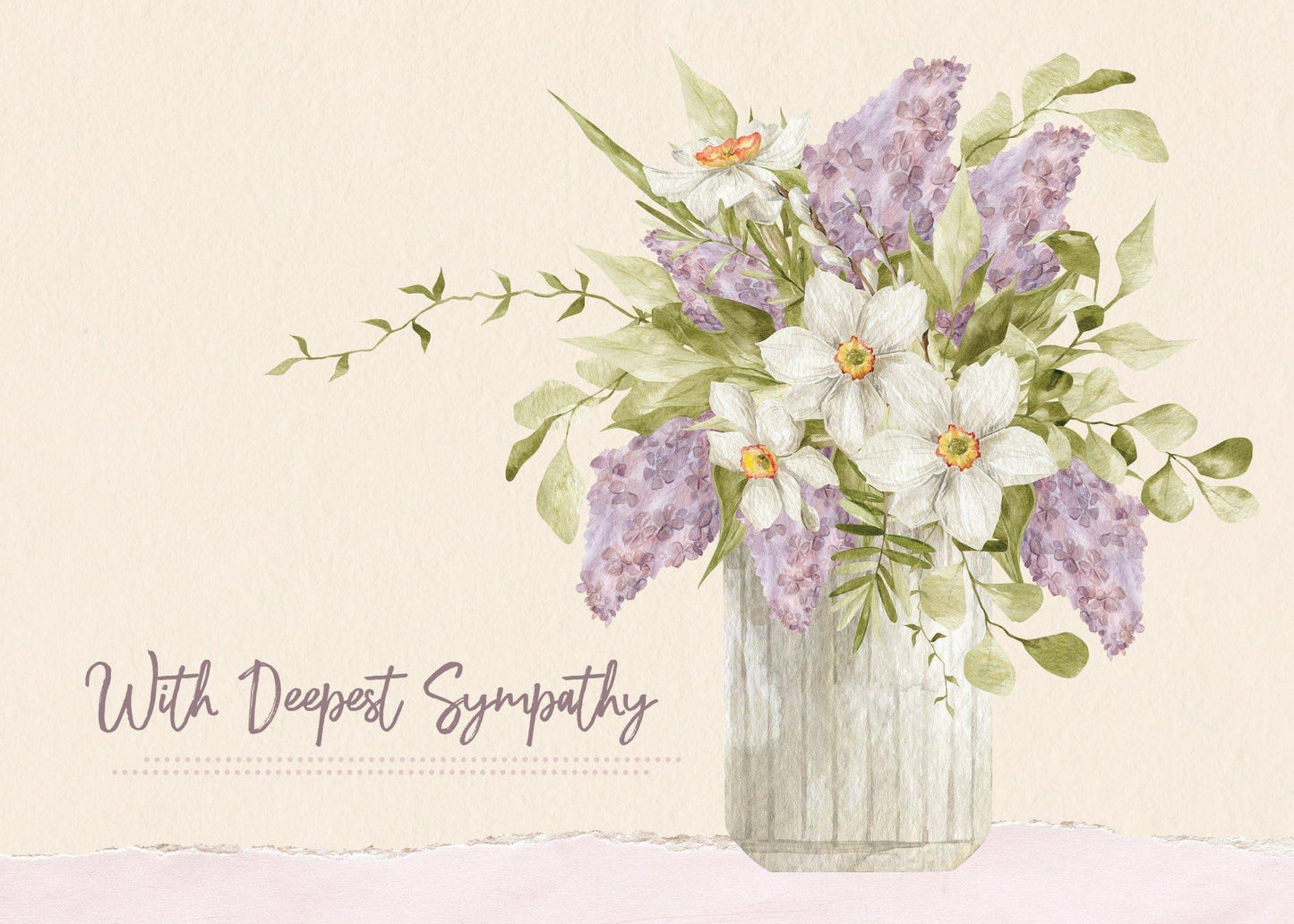 Purple Flowers Sympathy Card