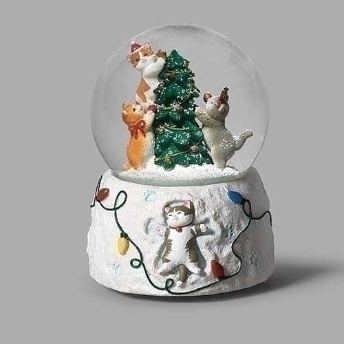 Three Cats Christmas Glitterdome