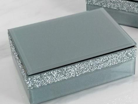 Mirrored and Glitter Grey Box