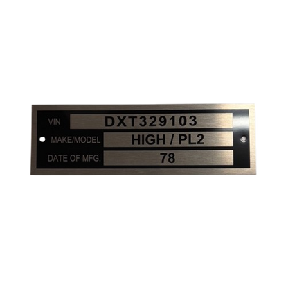 VIN Plates - Custom Made