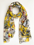 Scarf with Yellow Leaves