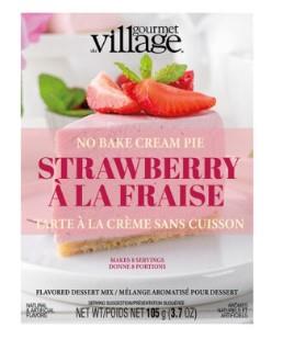 No Bake Strawberry Cream Pie