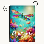Dragonfly Garden Flag