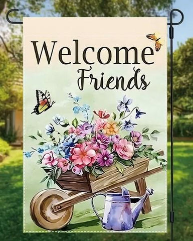 Garden Flag-Welcome Friends